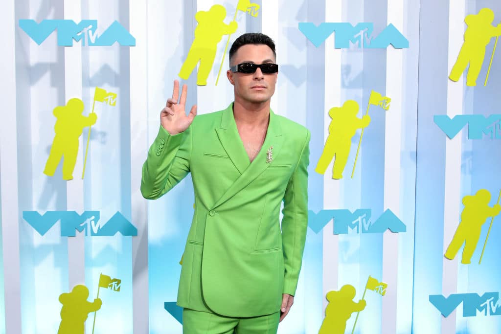 Colton Haynes attends the 2022 MTV VMAs at Prudential Center on August 28, 2022 in Newark, New Jersey. 