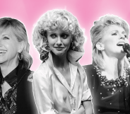 Three photos of Olivia Newton-John through the ages