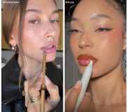 TikTok is loving the 'Brownie Glazed Lip' trend worn by the likes of Hailey Bieber.