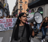 People demonstrated for the right to free, safe and free abortion in Italy