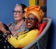 Mpho Tutu van Furth, daughter of the late archbishop Desmond Tutu, with her wife Marceline