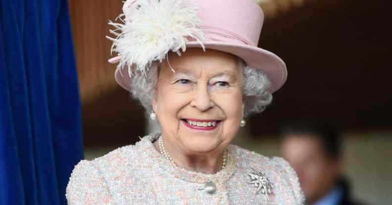 Queen Elizabeth II is seen at the Chichester Theatre while visiting West Sussex on November 30, 2017.