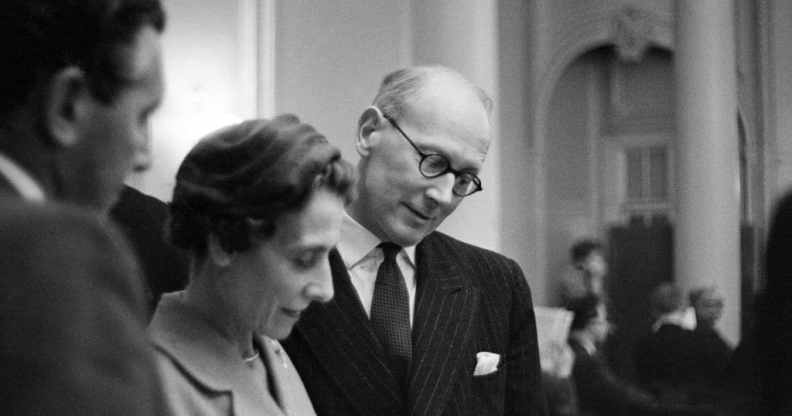 Sir John Wolfenden (right) meets members of the press at the Waldorf Hotel for discussions and questions on the Wolfenden Committee Report on Sport.