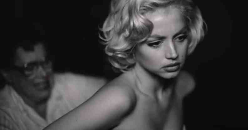 Marilyn Monroe in Blonde. (Netflix)