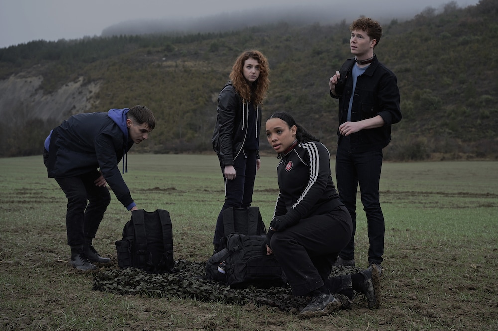 Javier Ramos as Dean Barnes, Rhian Blundell as Meredith, Sisi Stringer as Rose Hathaway, Blake Patrick Anderson as Eddie Castile in Vampire Academy.