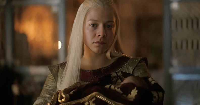 Princess Rhaenyra with her son Joffrey in House of the Dragon. (HBO)