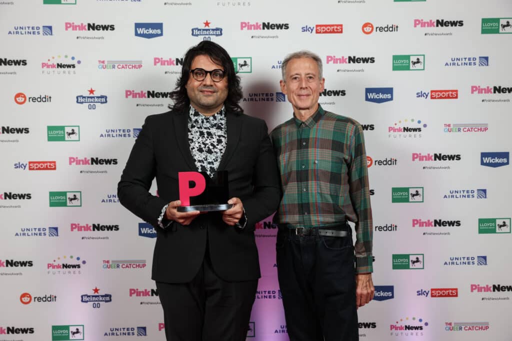 Nemat Sadat with LGBTQ+ activist Peter Tatchell