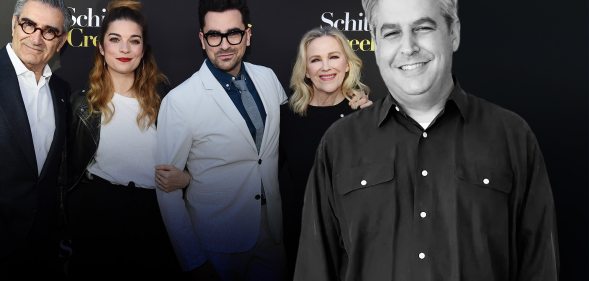 Schitt's Creek cast Eugene Levy (L), Annie Murphy, Dan Levy and Catherine O'Hara, and Ben Feigin