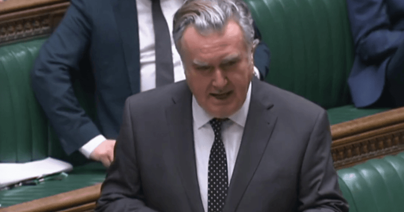 John Nicolson speaks during a House of Commons debate.