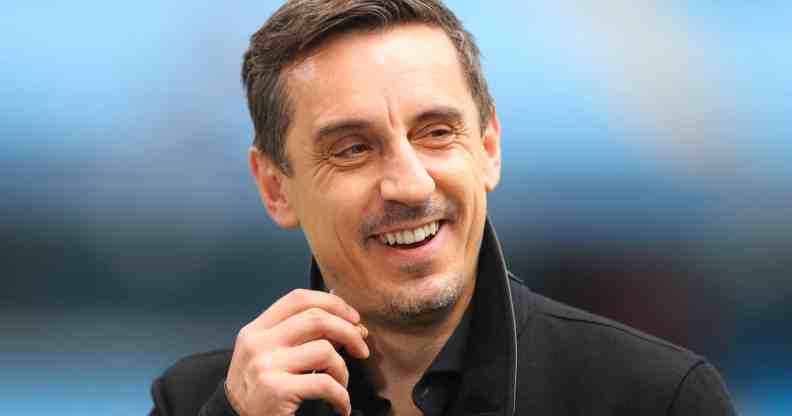 An image of former footballer Gary Neville smiling