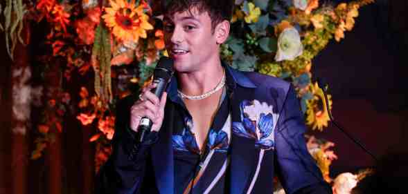 Tom Daley speaks during the Kaleidoscope Trust Gala.