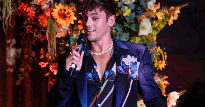 Tom Daley speaks during the Kaleidoscope Trust Gala.