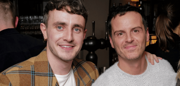 Paul Mescal and Andrew Scott at the Aftersun screening in London.