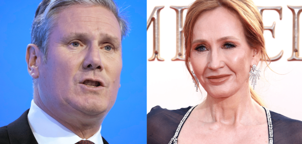 Side by side images of Labour Party leader Keir Starmer and Harry Potter author JK Rowling