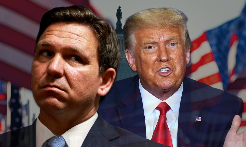 Ron DeSantis and Donald Trump