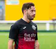 A screenshot of footballer Zander Murray during the Scottish Cup First Round - Gala Fairydean Rovers v Sauchie Juniors