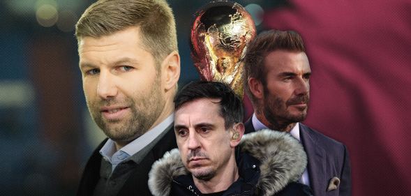 Thomas Hitzlsperger, Gary Neville and David Beckham around the World Cup