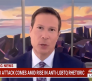 A screenshot from a live MSNBC news broadcast shows former FBI chief Frank Figliuzzi dressed in a navy suit as he discusses the Colorado Springs shooting