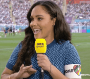 BBC football presenter Alex Scott wears LGBTQ+ armband after teams' shameful U-turn