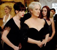 Emily Blunt, Anne Hathaway and Meryl Streep in Devil Wears Prada.