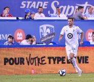 Collin Martin of Minnesota United FC runs the ball against the Montreal Impact during the MLS game at Saputo Stadium on July 6, 2019.