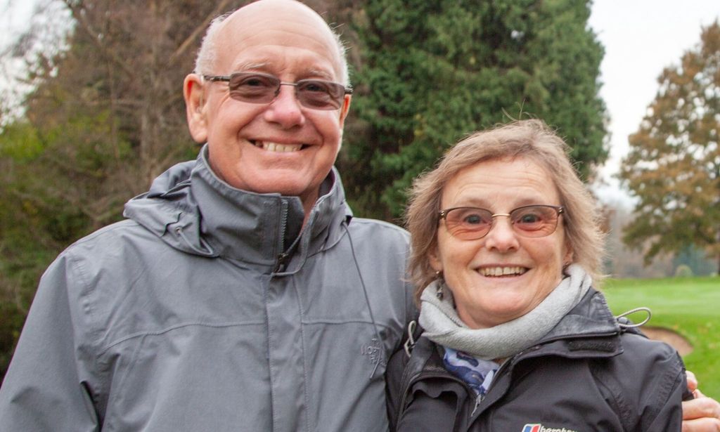 Janet and Bruce Kent smile at the camera, they work with FFLAG a charity that helps families of LGBTQ+ youth