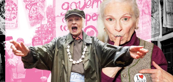 Collage of photos of Vivienne Westwood