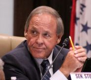 Arkansas senator Gary Stubblefield sits during a hearing.