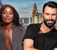 Eurovision Song Contest 2023: Handover and Allocation Draw hosts AJ Odudu (left) and Rylan Clark