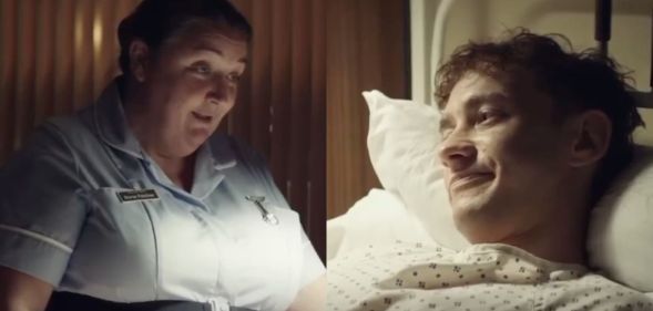 A deleted scene from It'a A Sin featuring nurse Eileen Morris-Jones and Olly Alexander's character Ritchie