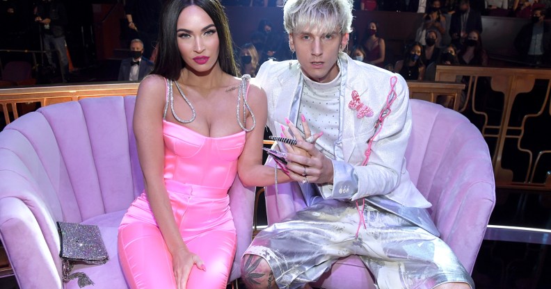 Megan Fox and fiancé Machine Gun Kelly. (Getty)