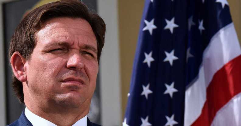 Ron DeSantis with US flag