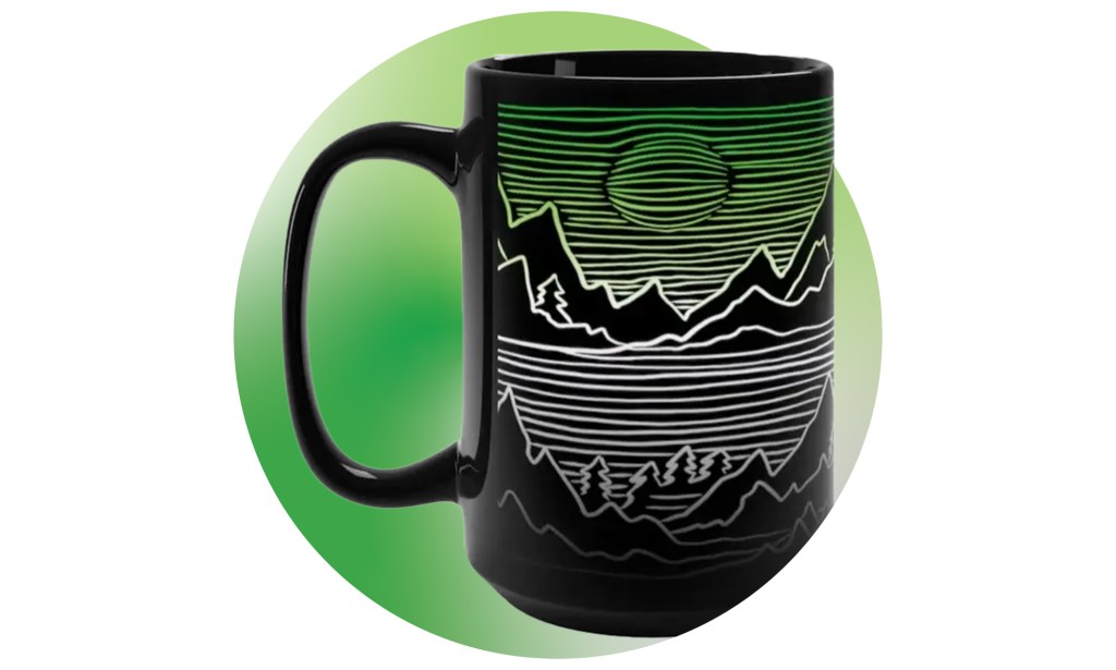 Aromantic pride flag mug