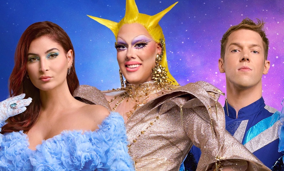 Left to right: Drag Race Belgique judges Lufy, Rita Baga and Mustii