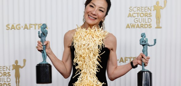 Michelle Yeoh wins Best Female Actor at SAG Awards. (Getty)