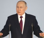 Vladimir Putin during a State of the Union address.