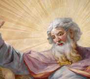 Painting of God, showing them as an old white man with a long beard