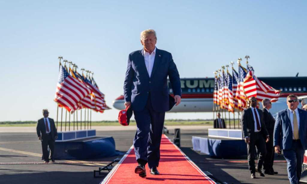 Donald Trump at first 2024 campaign rally in Waco.