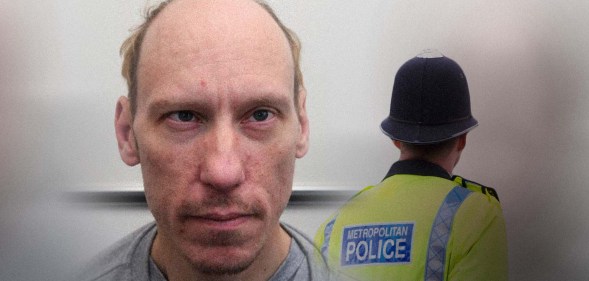 A split image of a Met Police officer and killer Stephen port.