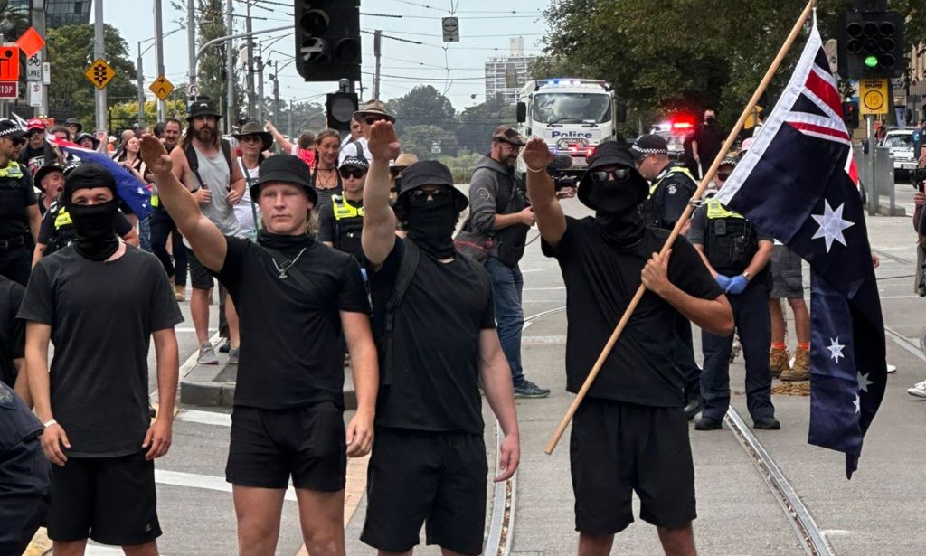 Neo-nazis use the nazi salute.