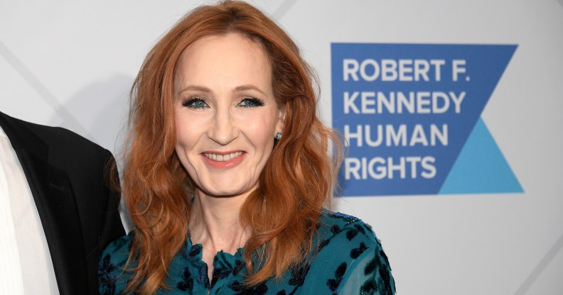 Author JK Rowling arrives at the RFK Ripple of Hope Awards in New York in 2019