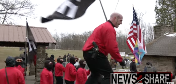 Neo-Nazis protest a drag story event in Ohio