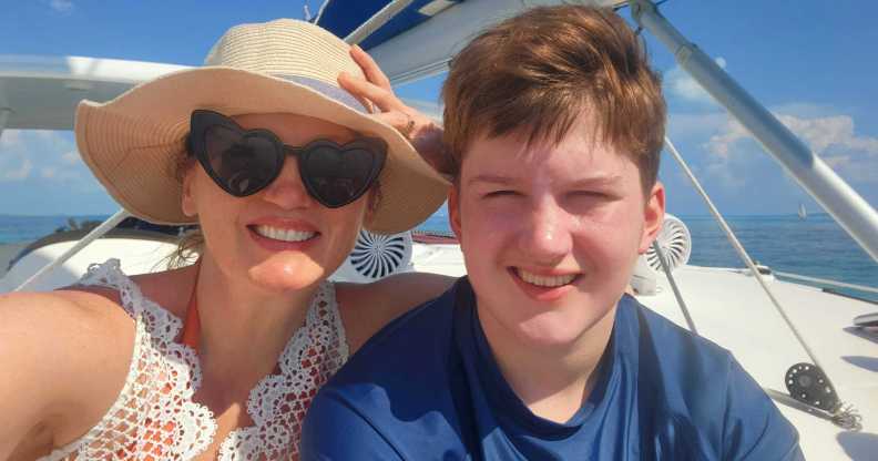 Amber Briggle and her son.