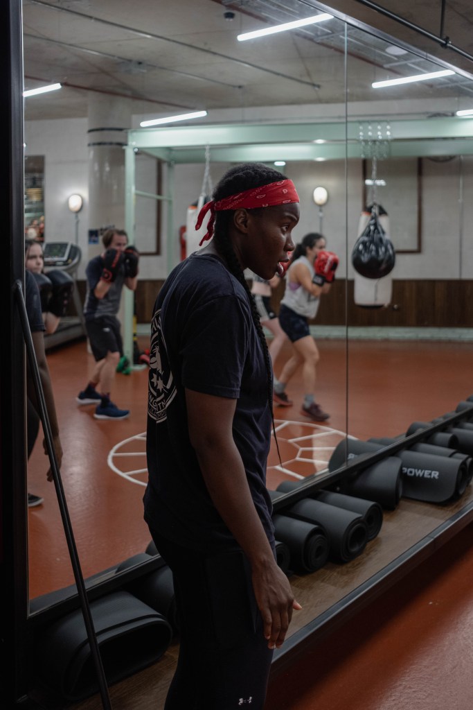 A class in action at Knockout Boxing Club.