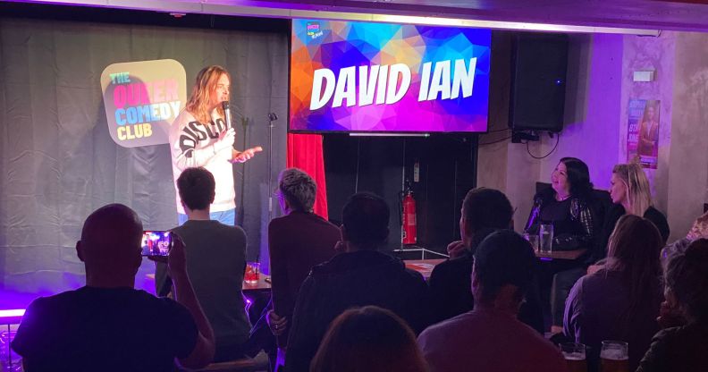 David Ian performs at The Queer Comedy Club