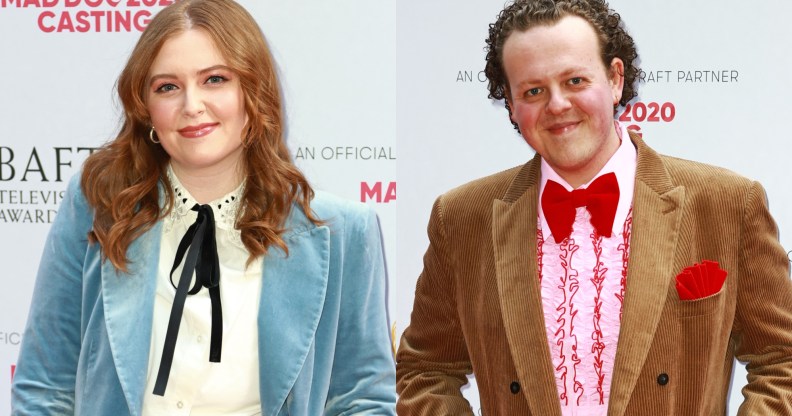 Heartstopper's Alice Osman (L) and Big Boys' Jack Rooke (R) at BAFTA Craft Awards.