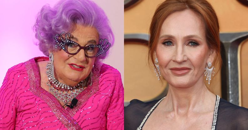 Dame Edna star Barry Humphries sent email of support for JK Rowling.