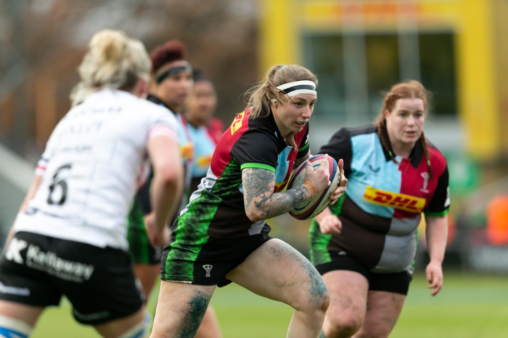 Jade Konkel-Roberts of Harlequins in action. 