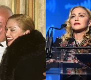 Music mogul Seymour Stein and Madonna.