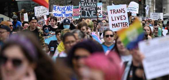 trans rights protest